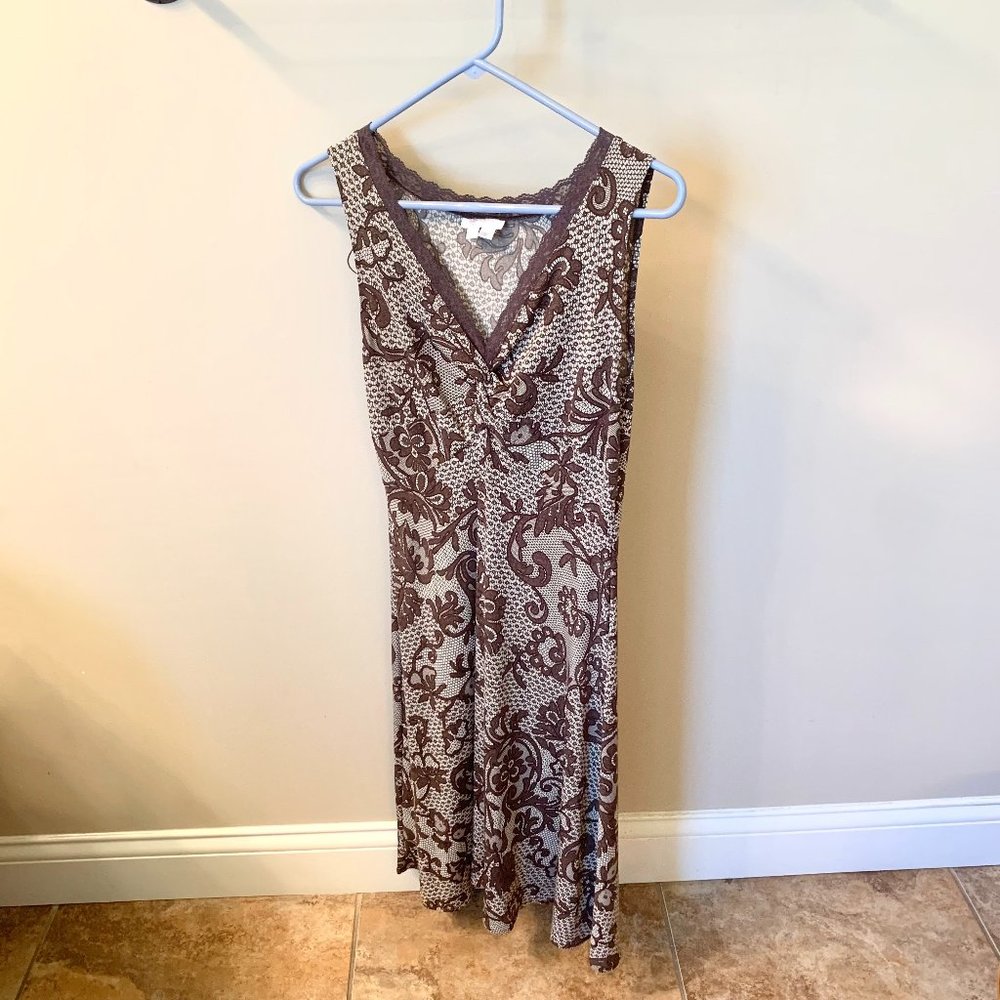 Size 6 London Times brown lace dress
